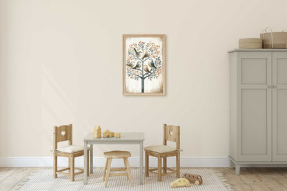 Bird Wall Art, Vintage Rustic Decor, Whimsical Nature Prints - WildfieldPrints