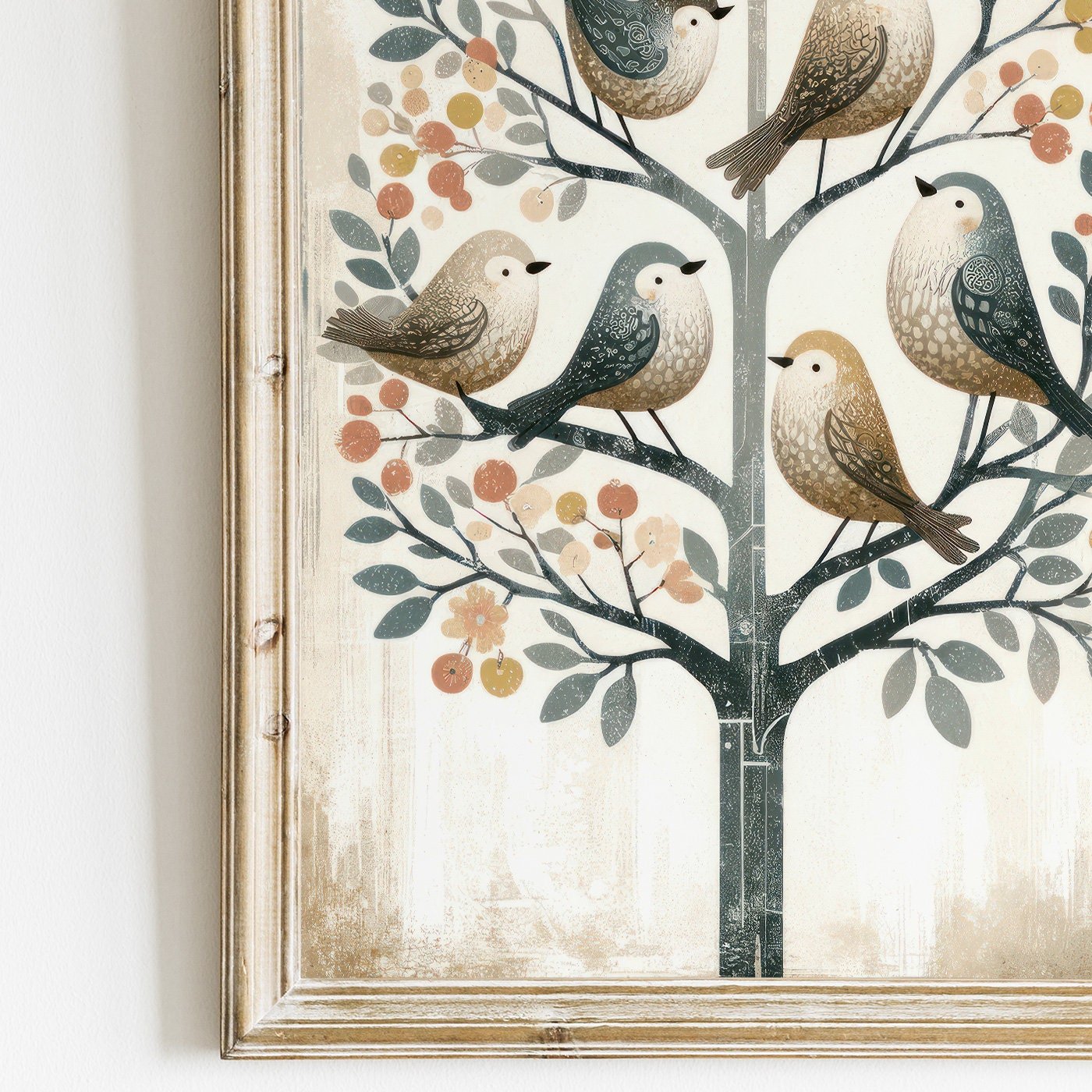 Bird Wall Art, Vintage Rustic Decor, Whimsical Nature Prints - WildfieldPrints