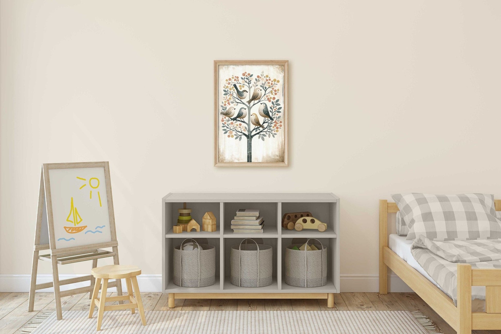 Bird Wall Art, Vintage Rustic Decor, Whimsical Nature Prints - WildfieldPrints