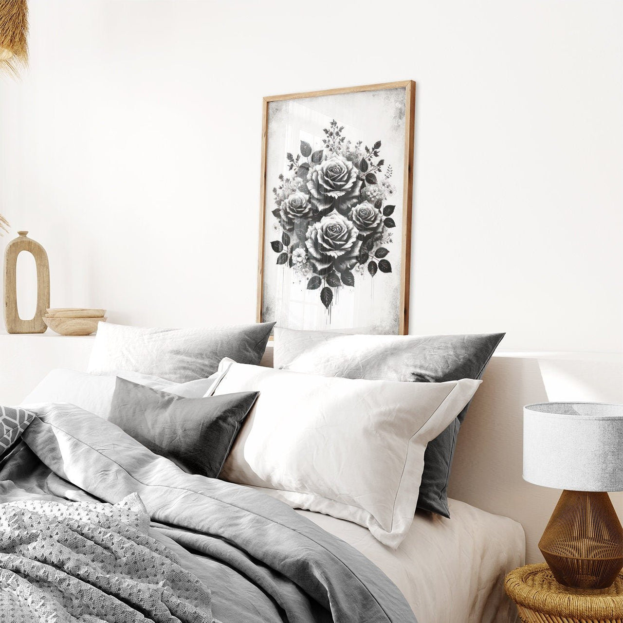 Black Rose Print – Floral Wall Art for Home