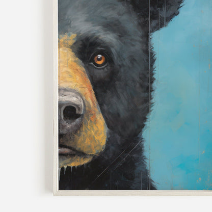 Black Bear Nursery Decor, Forest Animal Wall Art, Kids Room Decor - WildfieldPrints