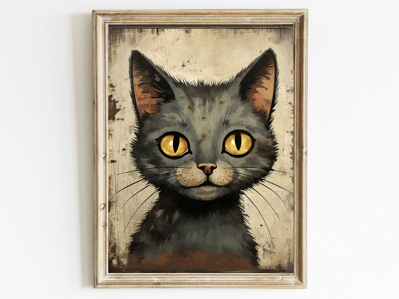 Black Cat Print – Animal Living Room Wall Decor