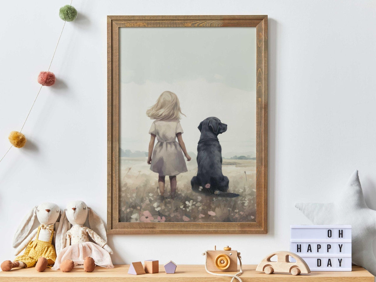 Black Labrador Wall Art – Pet Nursery Print