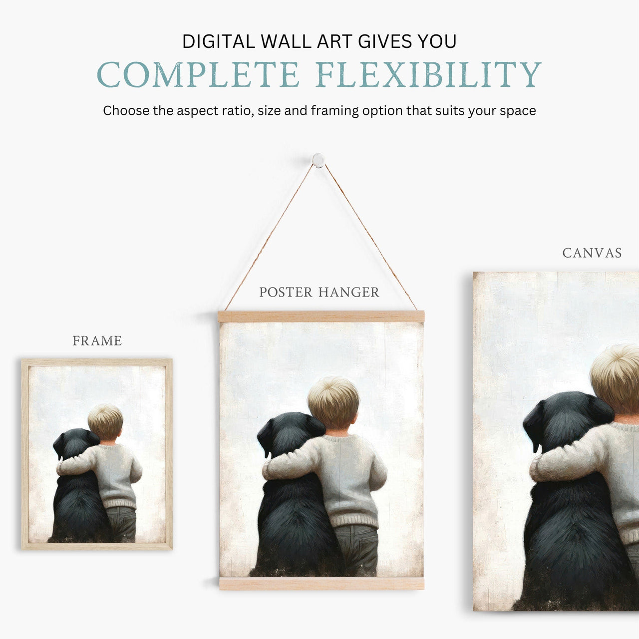 Black Labrador Wall Art – Dog Nursery Print for Boys