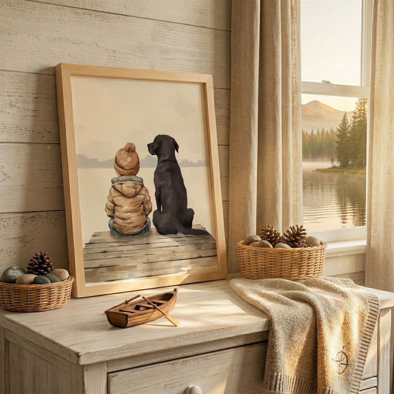 Black Labrador Print – Dog Boys Room Wall Art