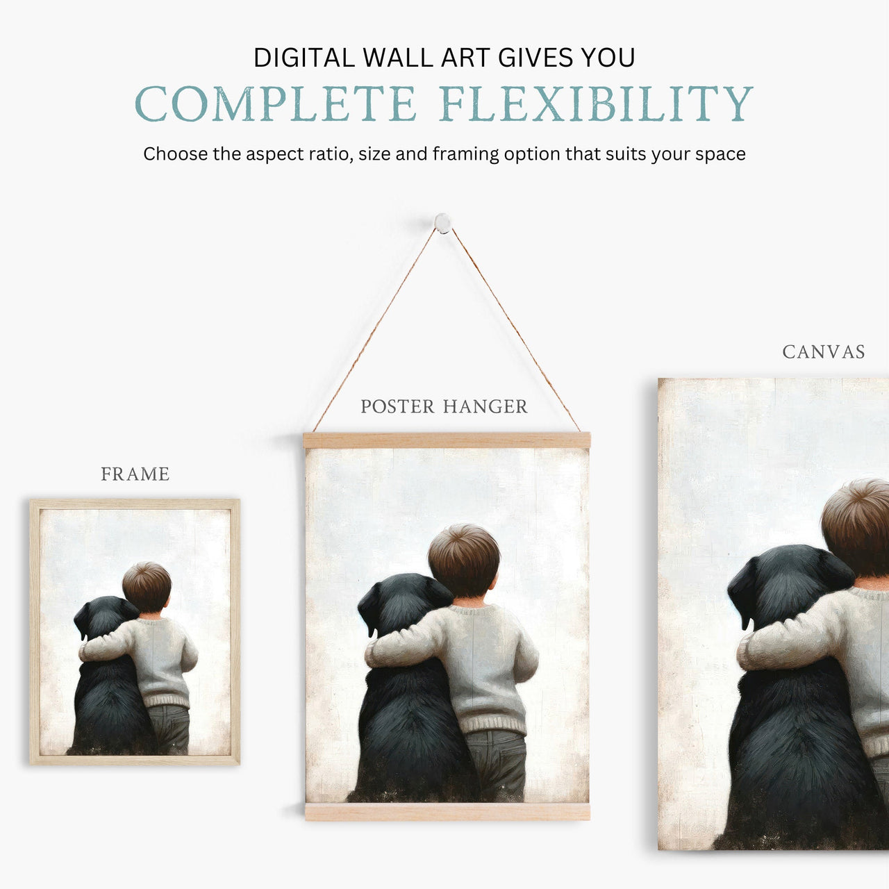 Black Labrador Retriever Wall Art – Dog Nursery Print for Boys