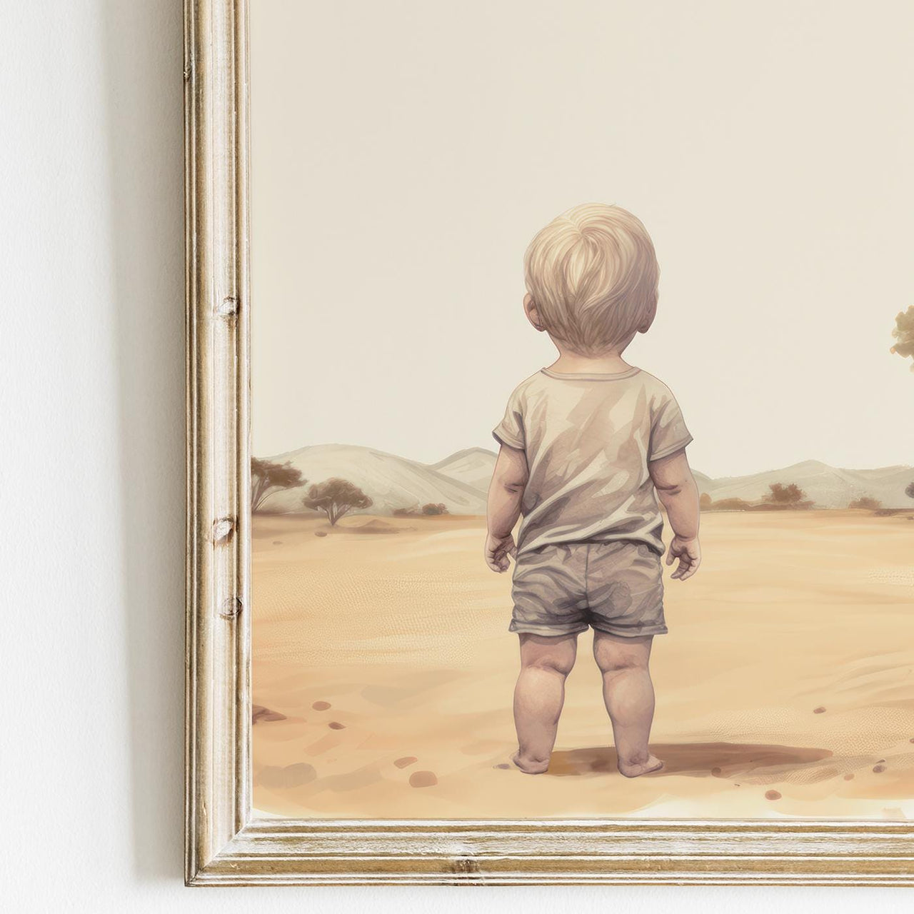 Blonde Boy Wall Art – Safari Toddler Room Print • Set of 3