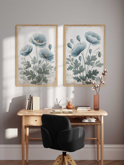 Blue Himalayan Poppy Prints, Wildflower Wall Art, Floral Decor - WildfieldPrints