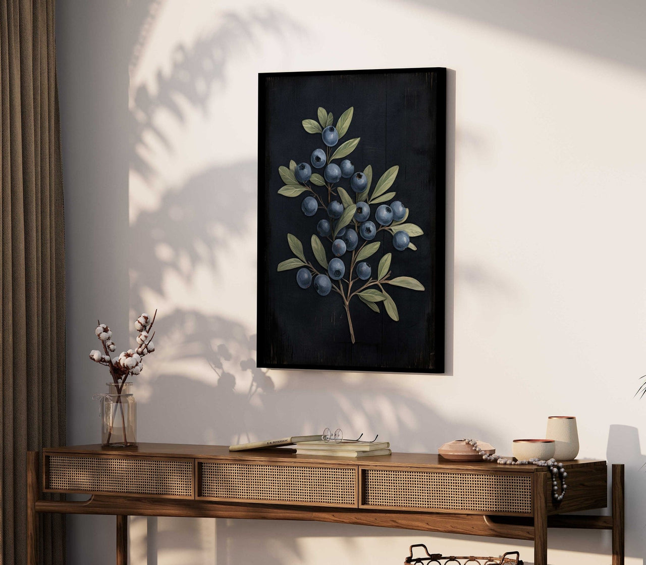 Blueberry Wall Art – Botanical Nursery Print