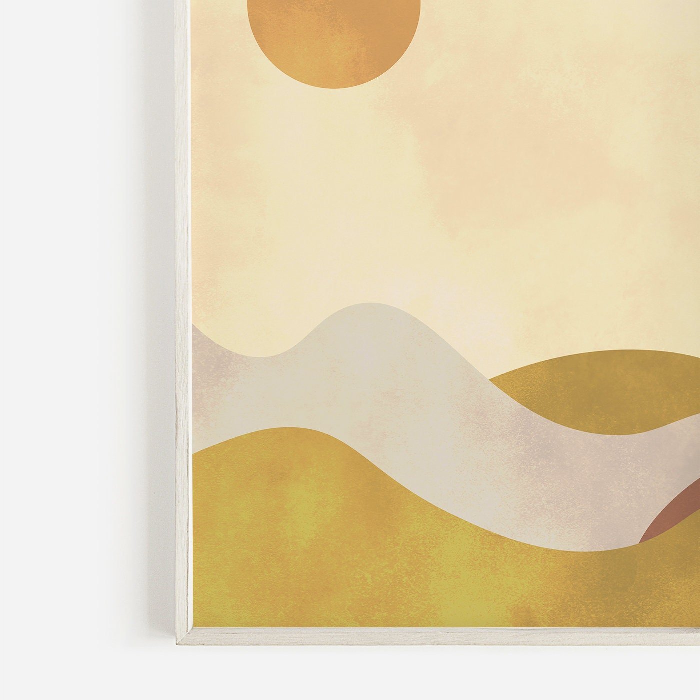 Boho Sun and Moon Wall Art, Day & Night Print, Mountain Landscape - WildfieldPrints