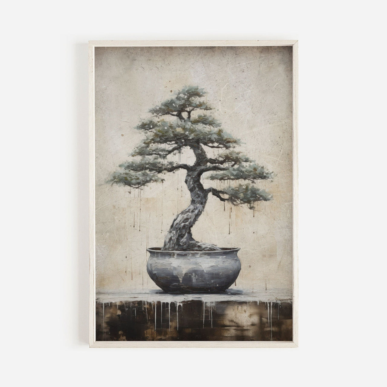 Bonsai Tree Wall Art – Botanical Vintage Room Print