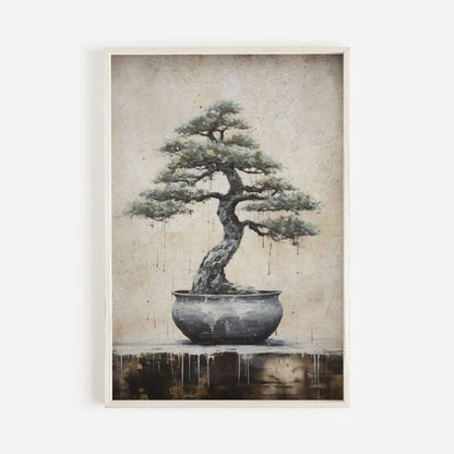 Bonsai Tree Print, Japanese Wall Art, Botanical Decor, Vintage Style - WildfieldPrints