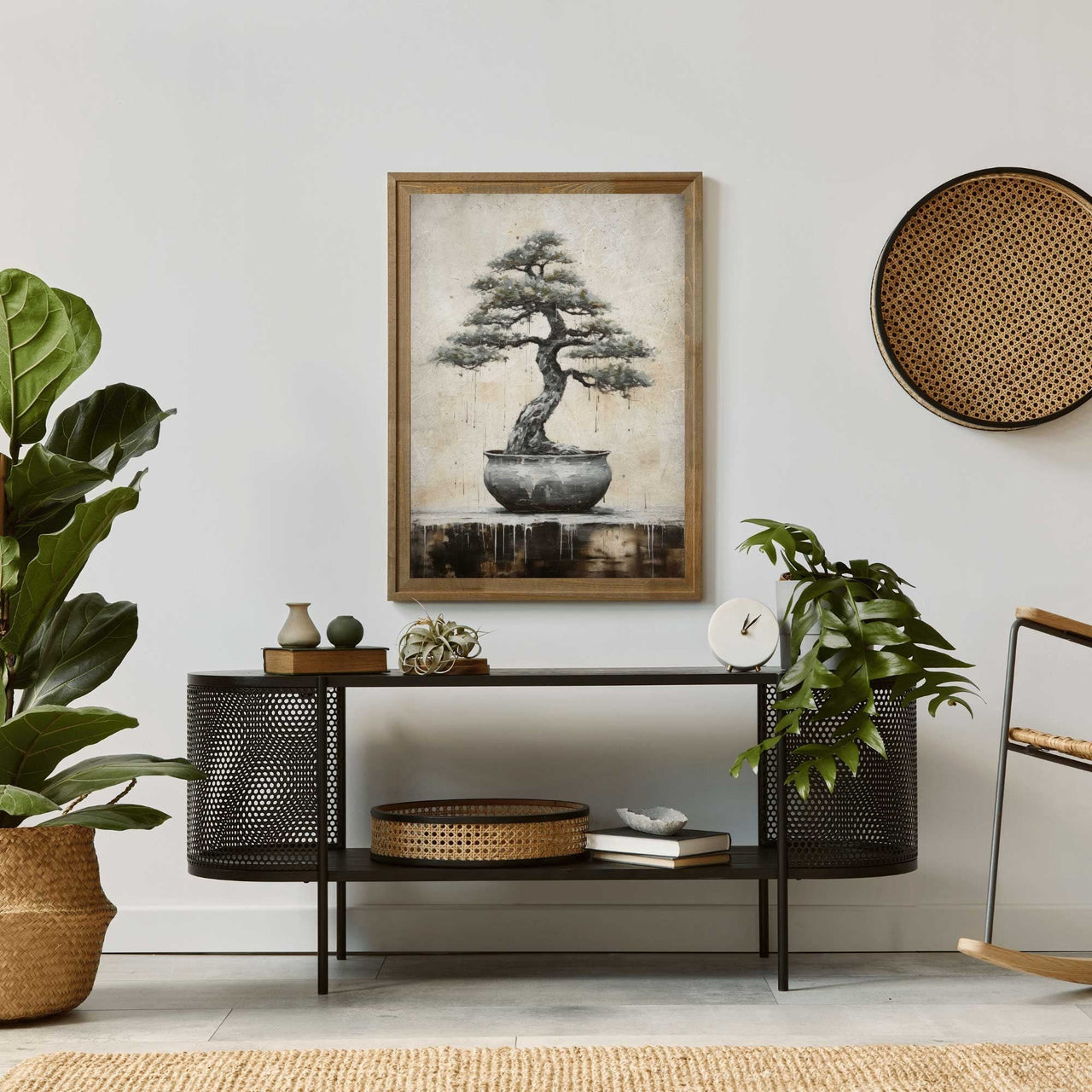 Bonsai Tree Wall Art – Botanical Vintage Room Print