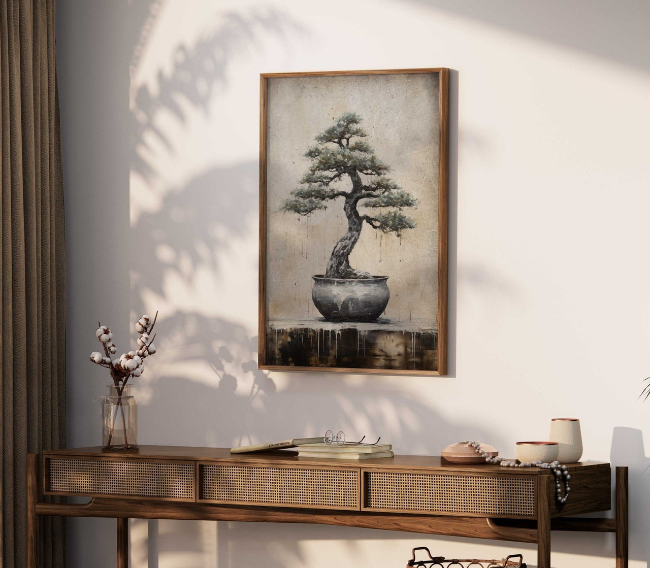 Bonsai Tree Wall Art – Botanical Vintage Room Print