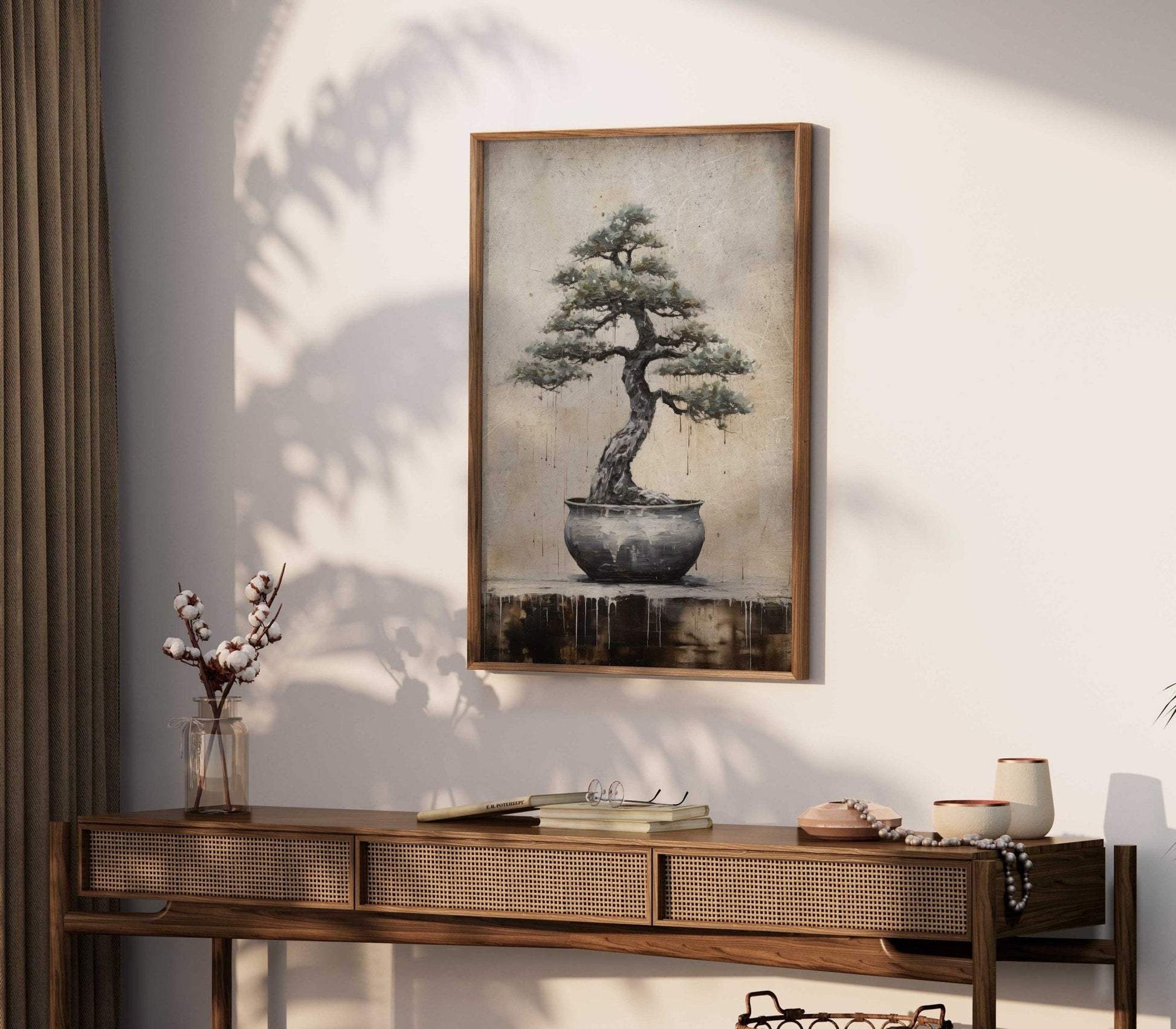 Bonsai Tree Print, Japanese Wall Art, Botanical Decor, Vintage Style - WildfieldPrints