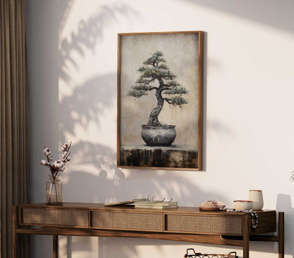 Bonsai Tree Print, Japanese Wall Art, Botanical Decor, Vintage Style - WildfieldPrints