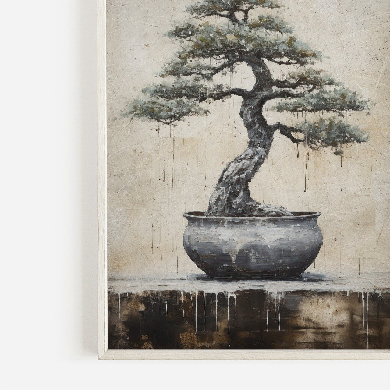 Bonsai Tree Wall Art – Botanical Vintage Room Print