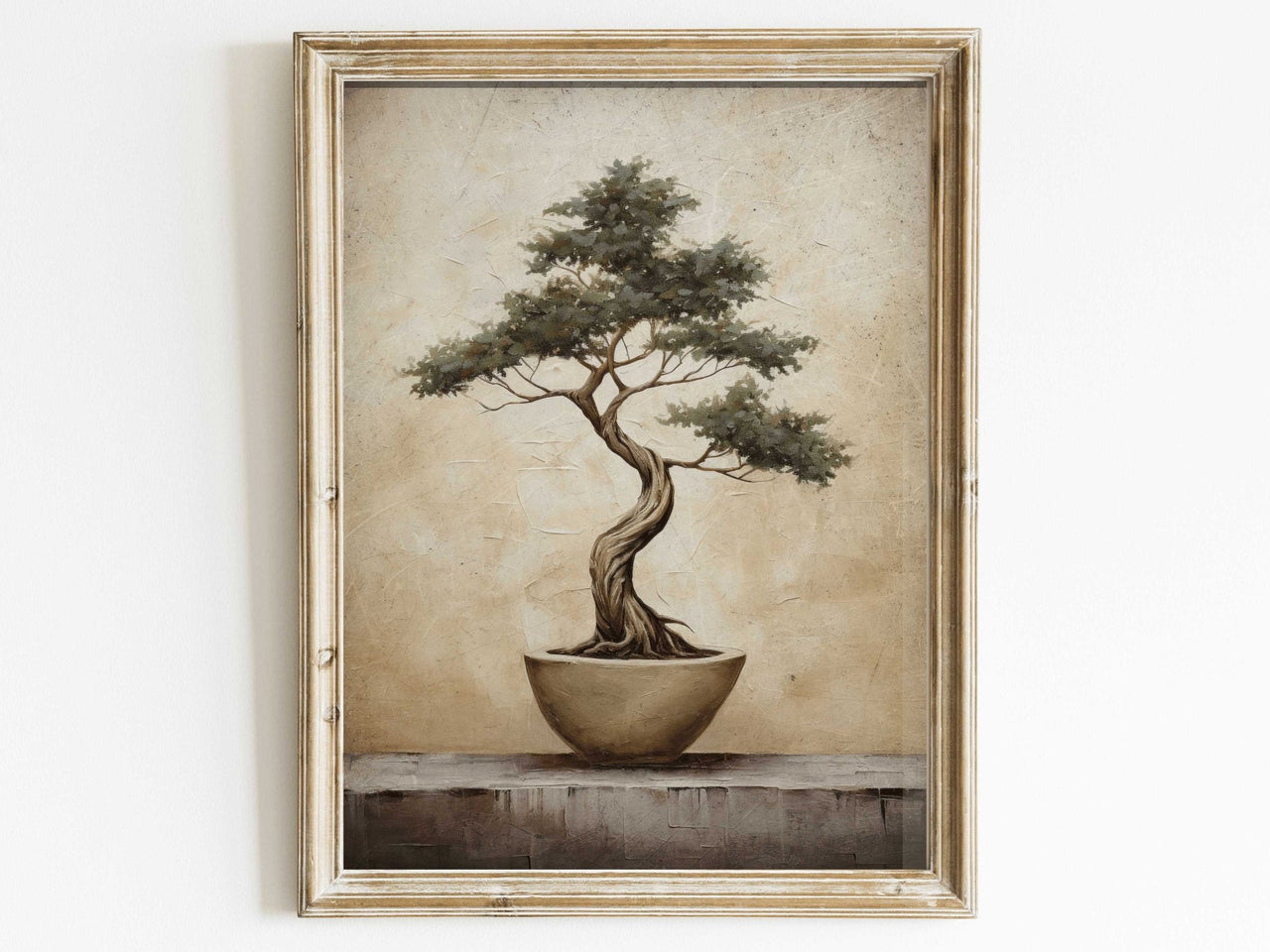 Bonsai Tree Wall Art – Botanical Living Room Print