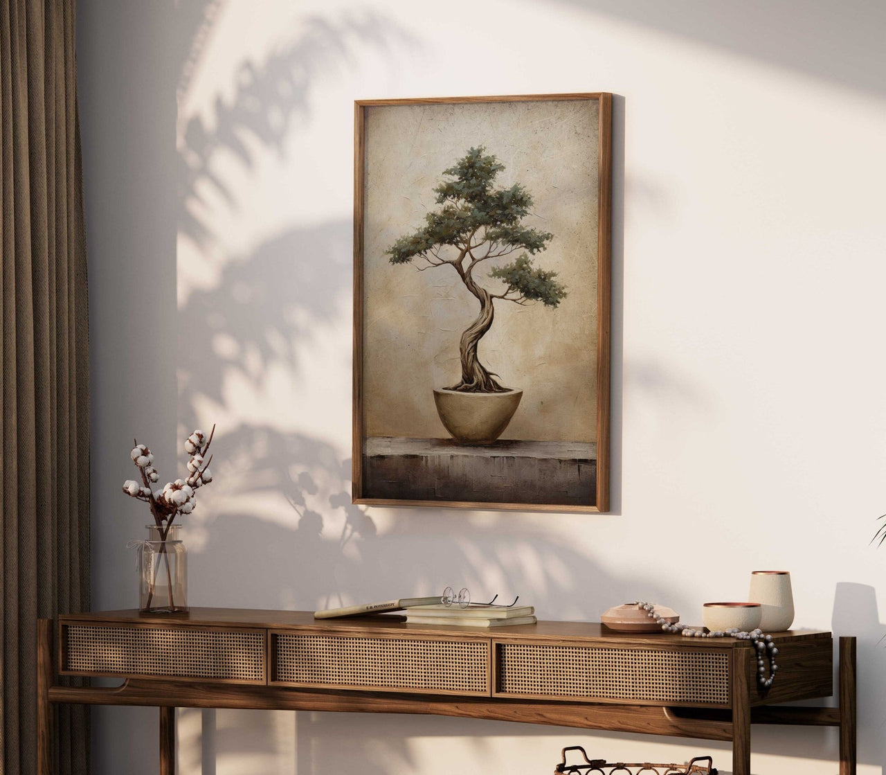 Bonsai Tree Wall Art – Botanical Living Room Print