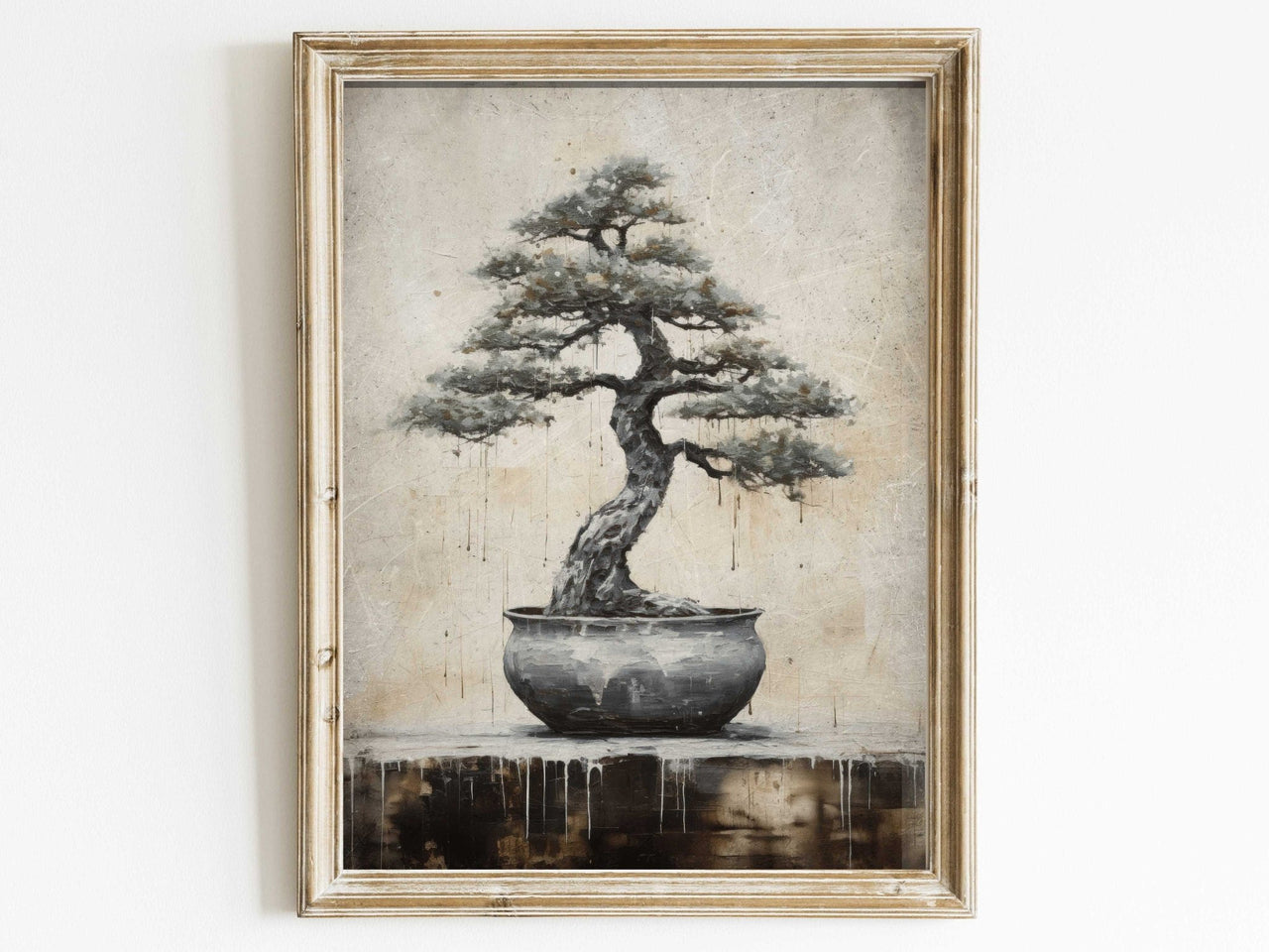 Bonsai Tree Wall Art – Botanical Vintage Room Print