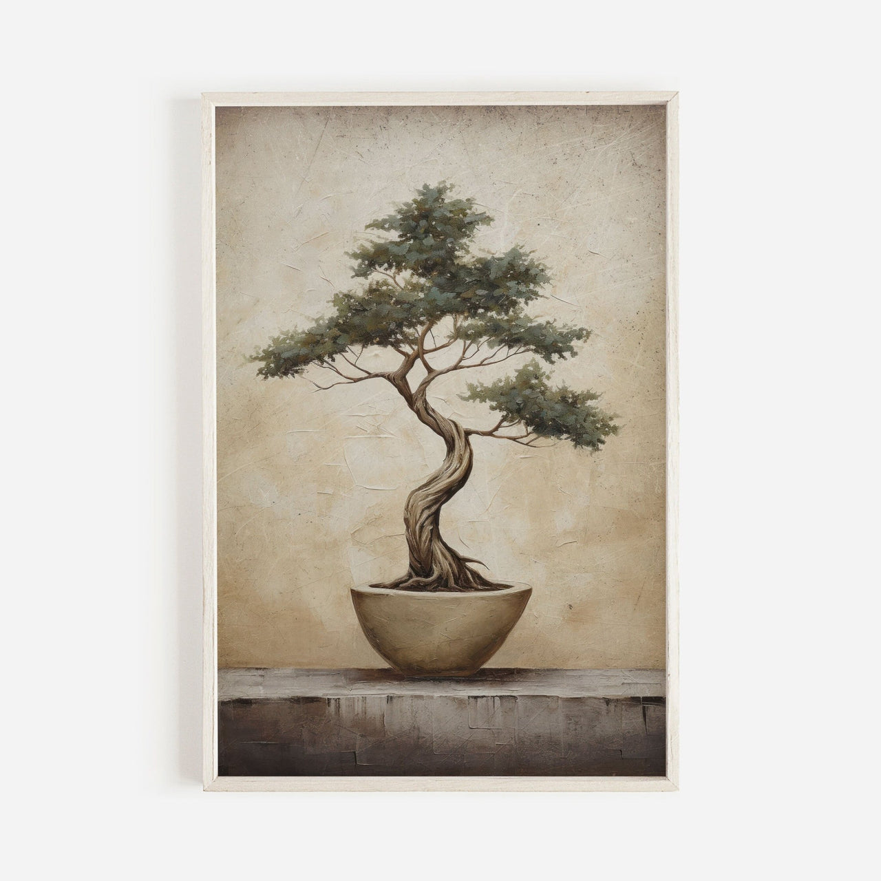 Bonsai Tree Wall Art – Botanical Living Room Print