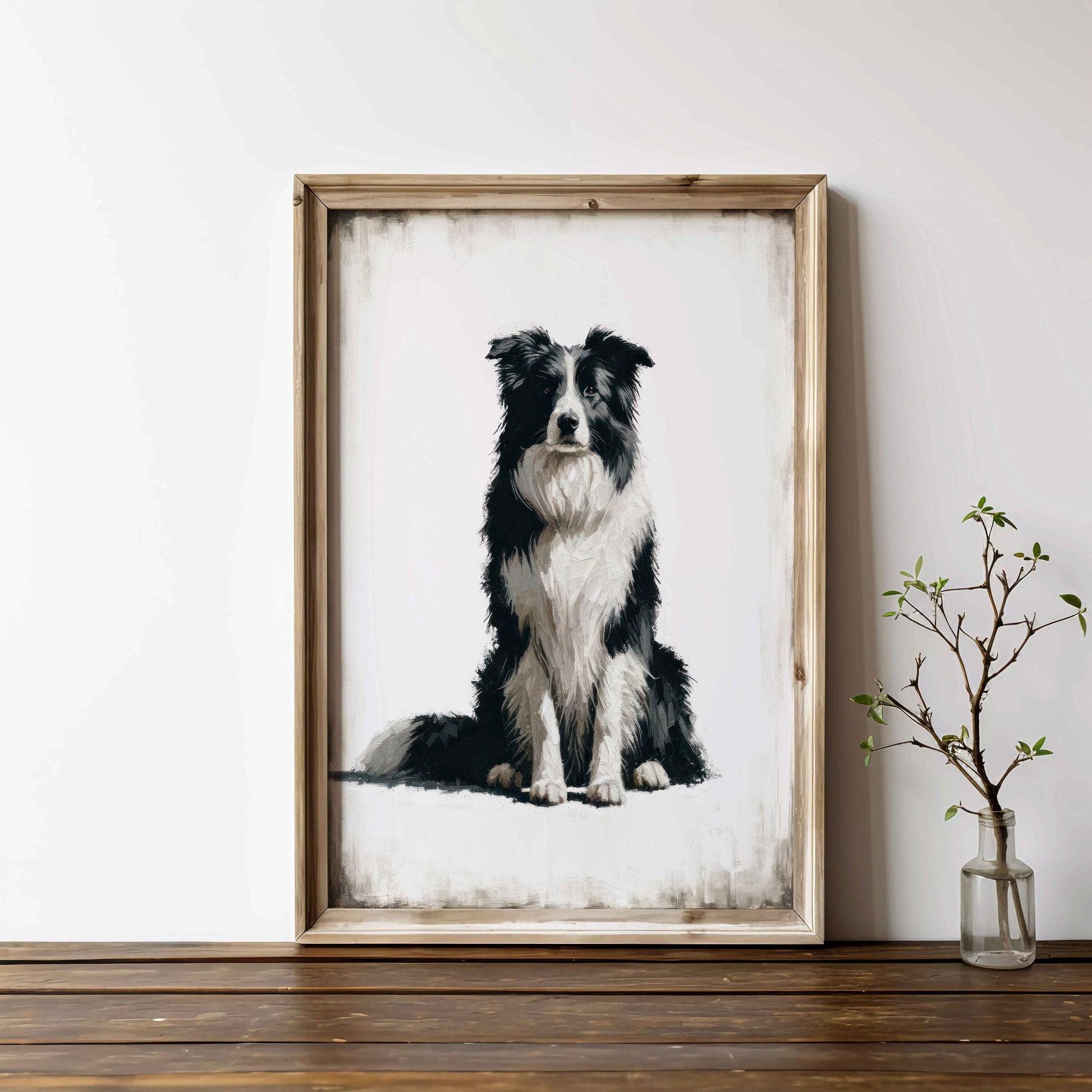 Border Collie Art Print, Dog Portrait Decor, Gift for Dog Lovers - WildfieldPrints