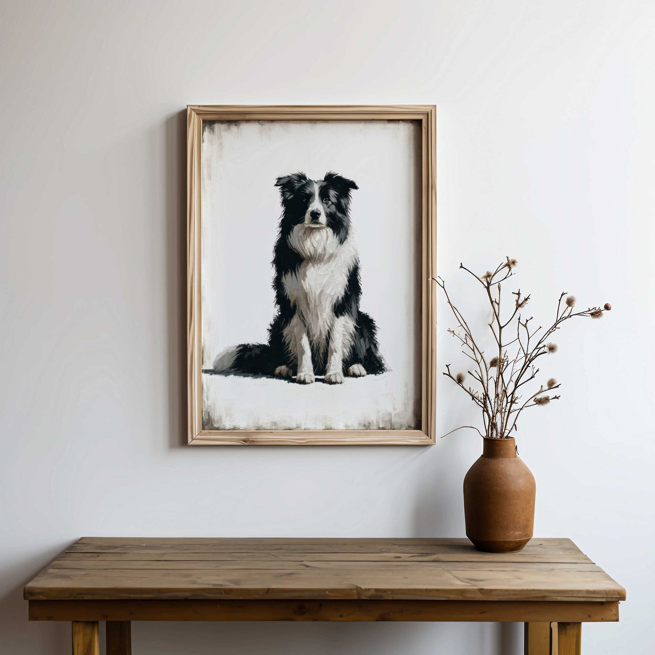 Border Collie Art Print – Dog Living Room Wall Decor