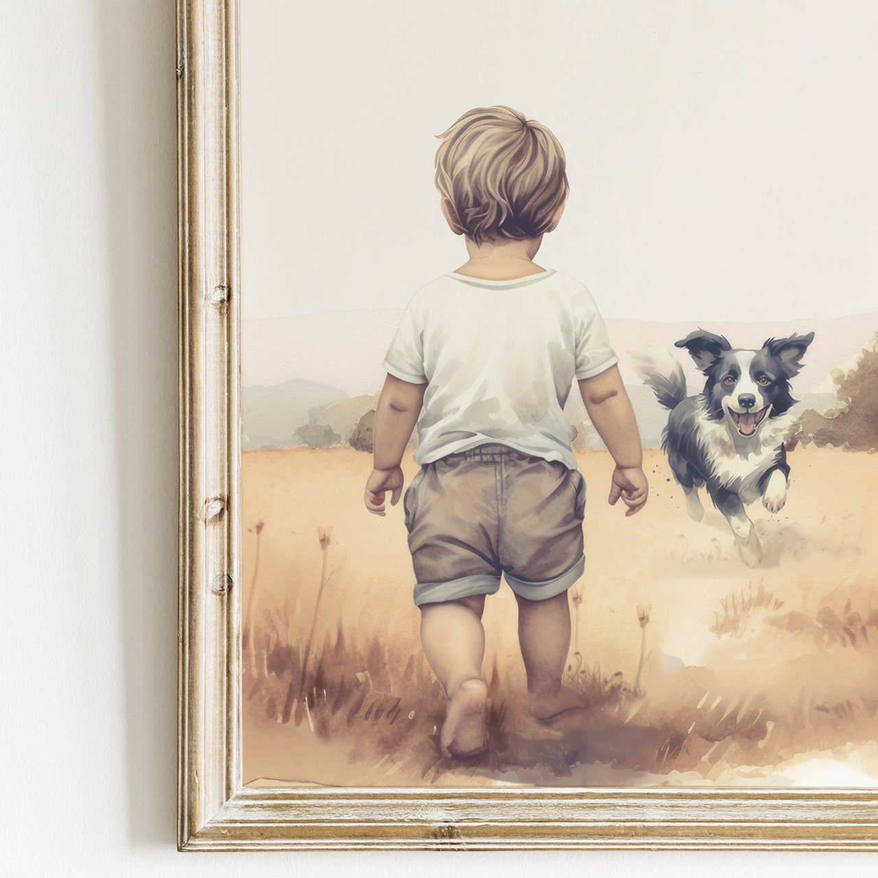 Border Collie Print – Dog Nursery Wall Art for Kids • Set of 3