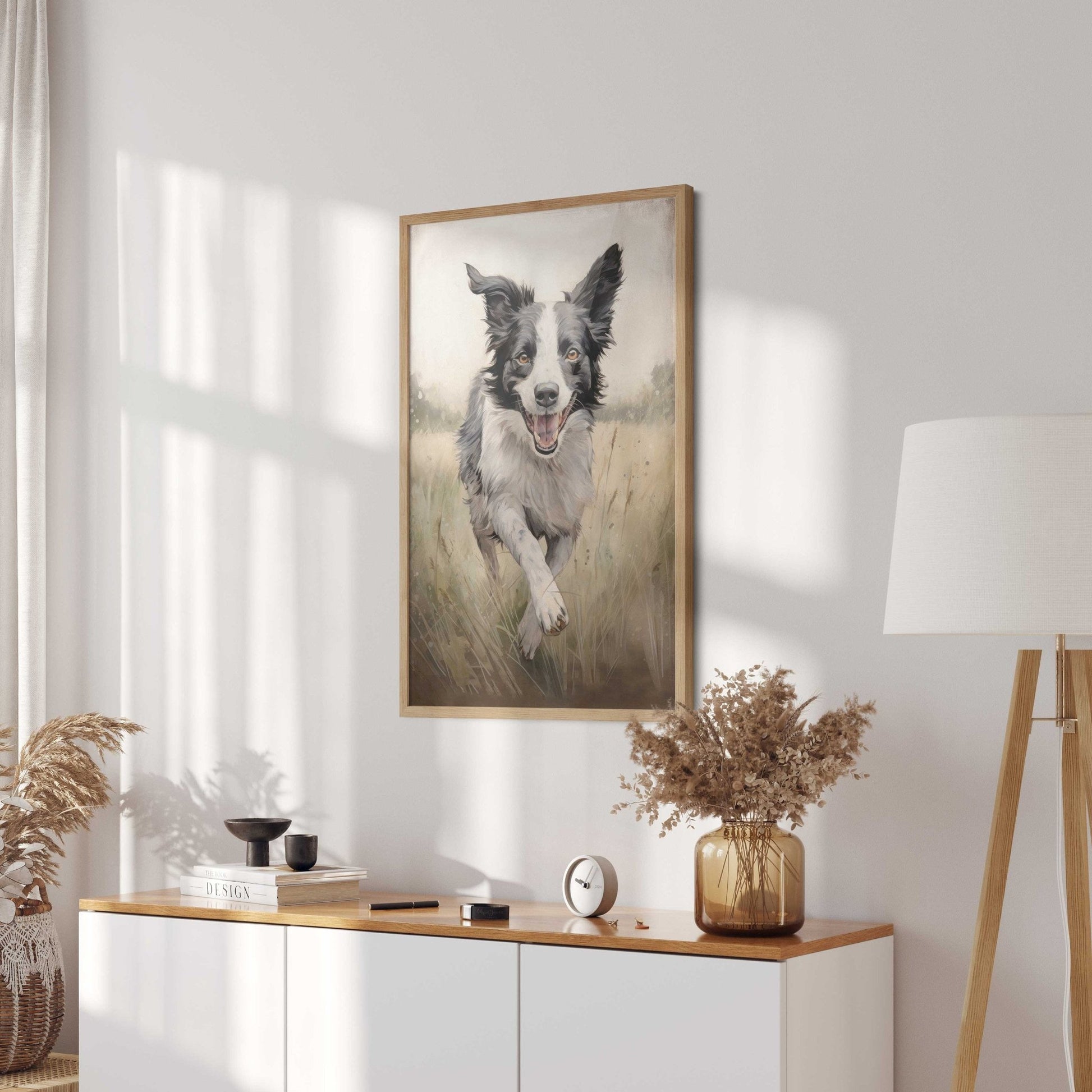 Border Collie Wall Art, Rustic Dog Decor, Perfect Gift for Dog Lovers - WildfieldPrints