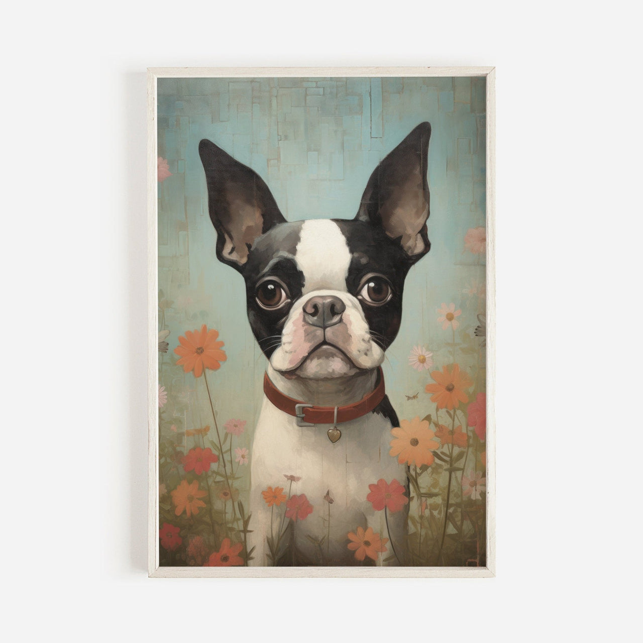 Boston Terrier Print – Dog Living Room Wall Decor