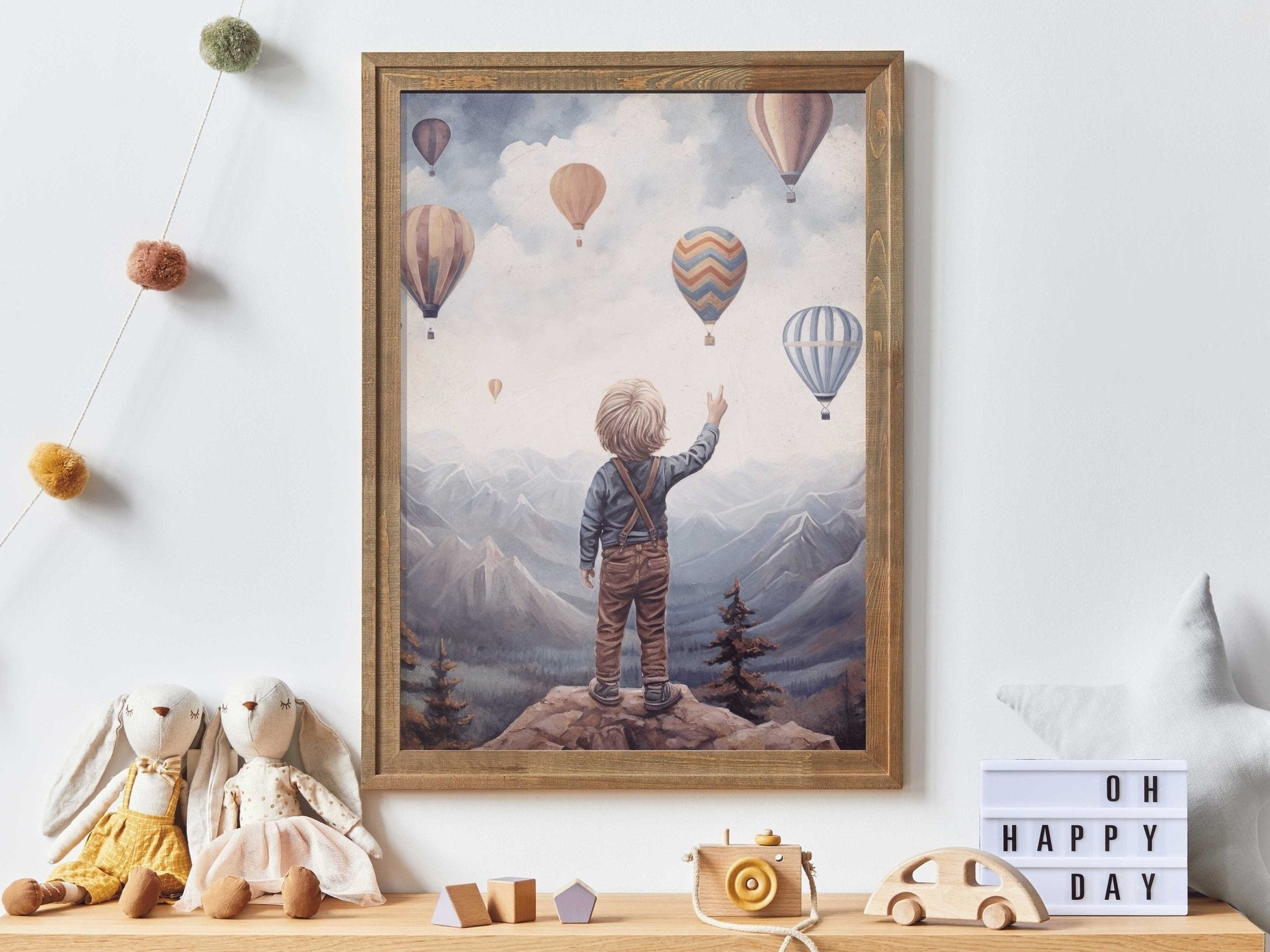 Boy Adventure Nursery Decor, Vintage Room Art, Mountain Wall Decor - WildfieldPrints