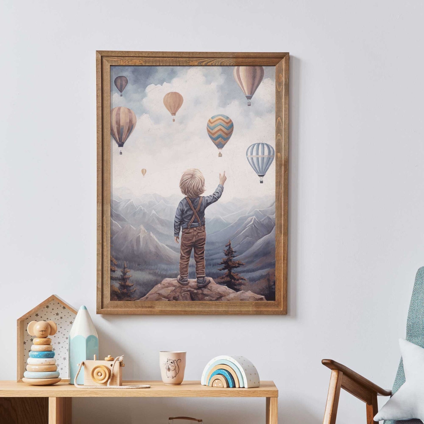 Boy Adventure Nursery Decor, Vintage Room Art, Mountain Wall Decor - WildfieldPrints