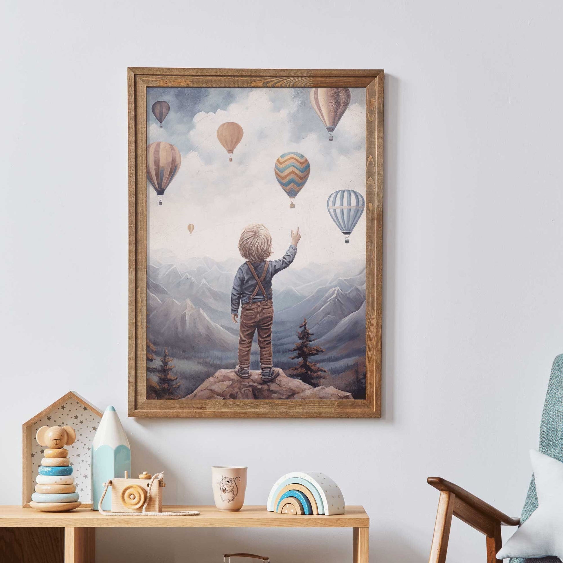 Boy Adventure Nursery Decor, Vintage Room Art, Mountain Wall Decor - WildfieldPrints