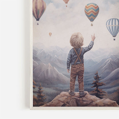 Boy Adventure Nursery Decor, Vintage Room Art, Mountain Wall Decor - WildfieldPrints