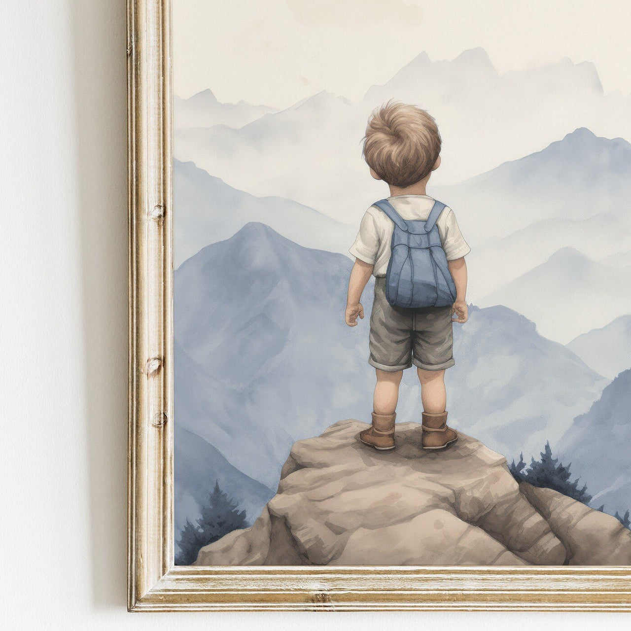 Mountain Adventure Wall Art – Nature Boys Room Prints • Set of 3