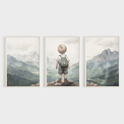Boy Adventure Nursery Prints, Nature - Inspired Toddler Decor, Wall Art - WildfieldPrints