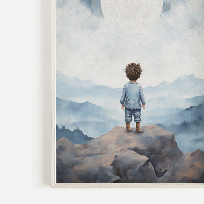 Boy Adventure Nursery Prints, Nature Wall Decor, Toddler Room Art - WildfieldPrints