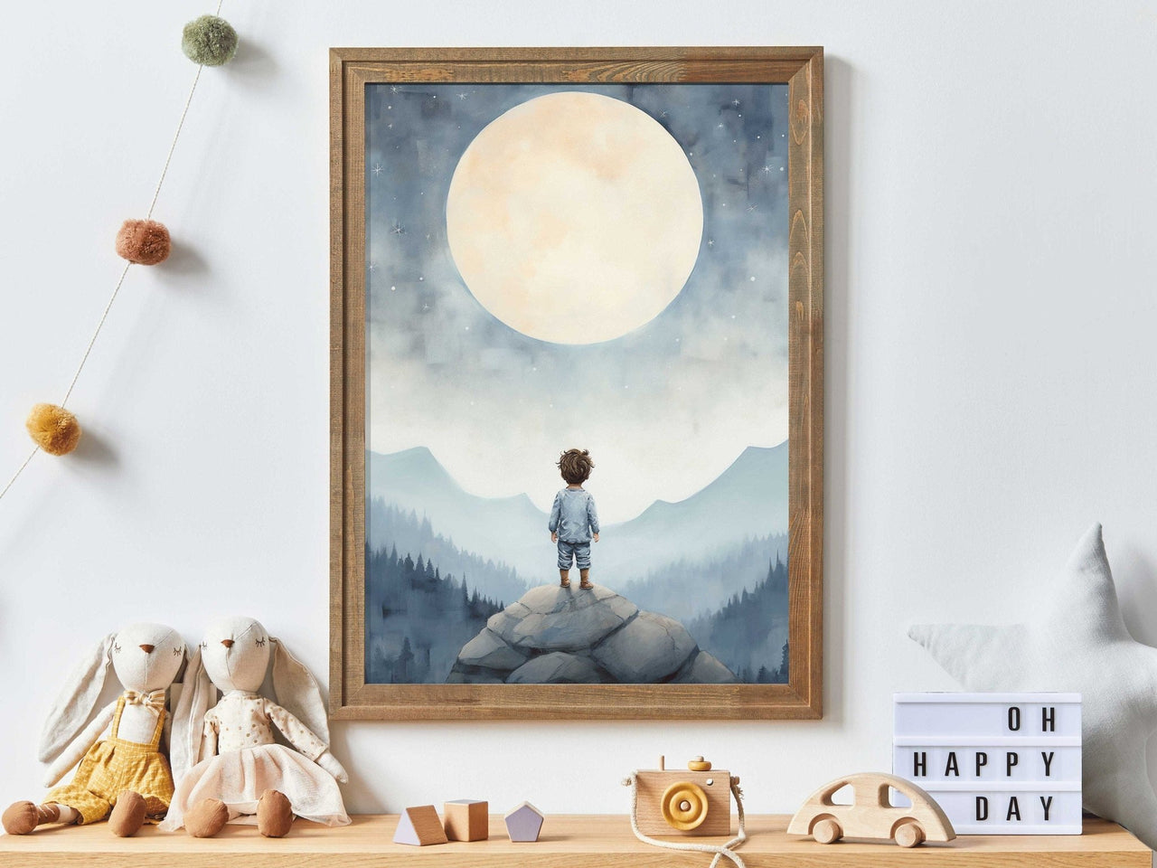 Boy Adventure Wall Art – Nature Toddler Room Print