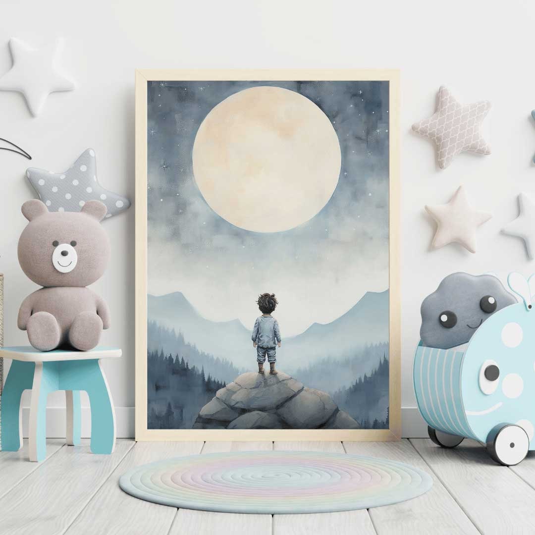 Boy Adventure Wall Art – Nature Toddler Room Print