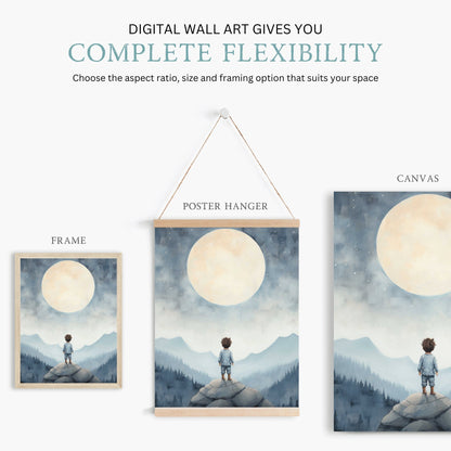 Boy Adventure Nursery Prints, Toddler Room Decor, Nature Wall Art - WildfieldPrints
