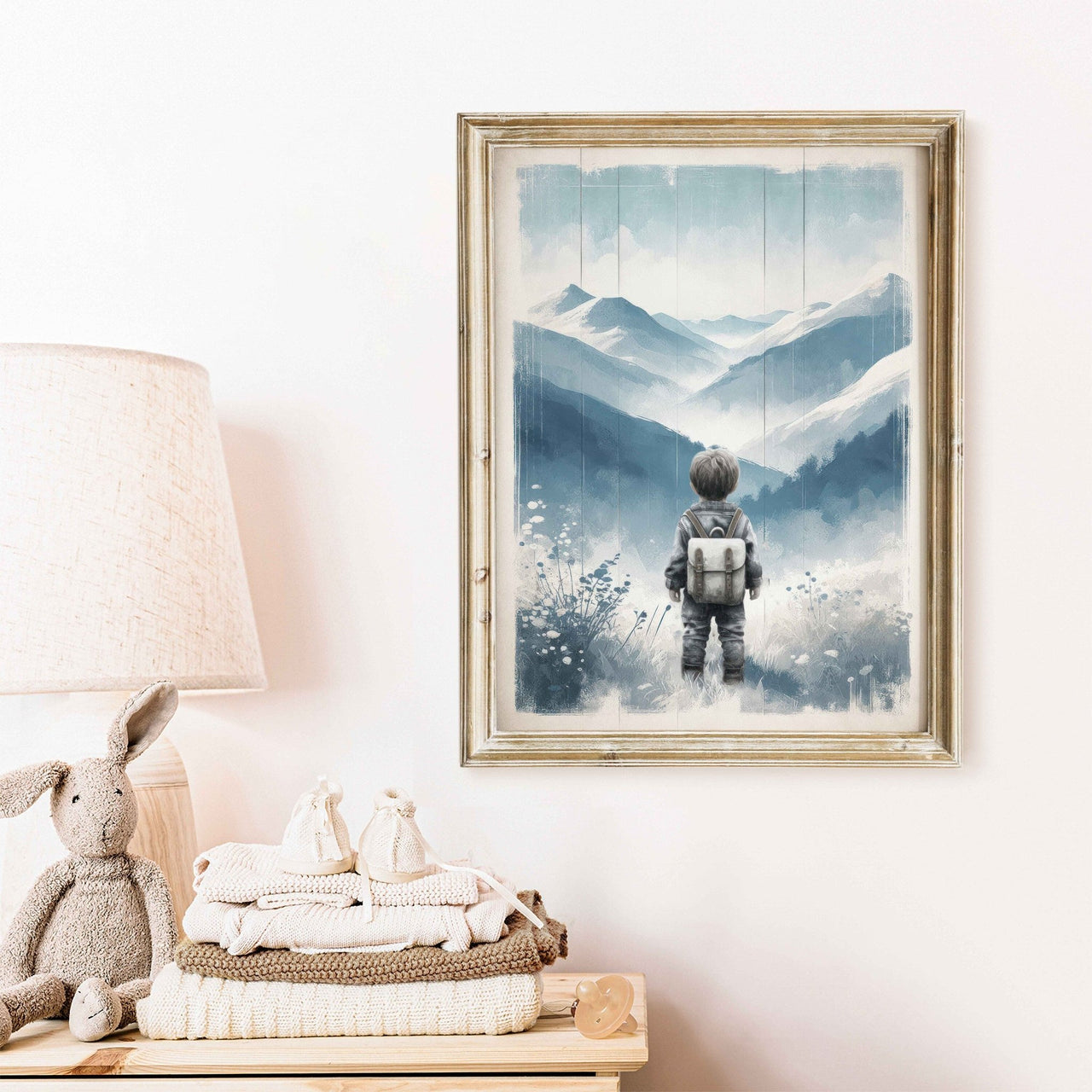 Misty Mountain Wall Art – Adventure Boys Room Print