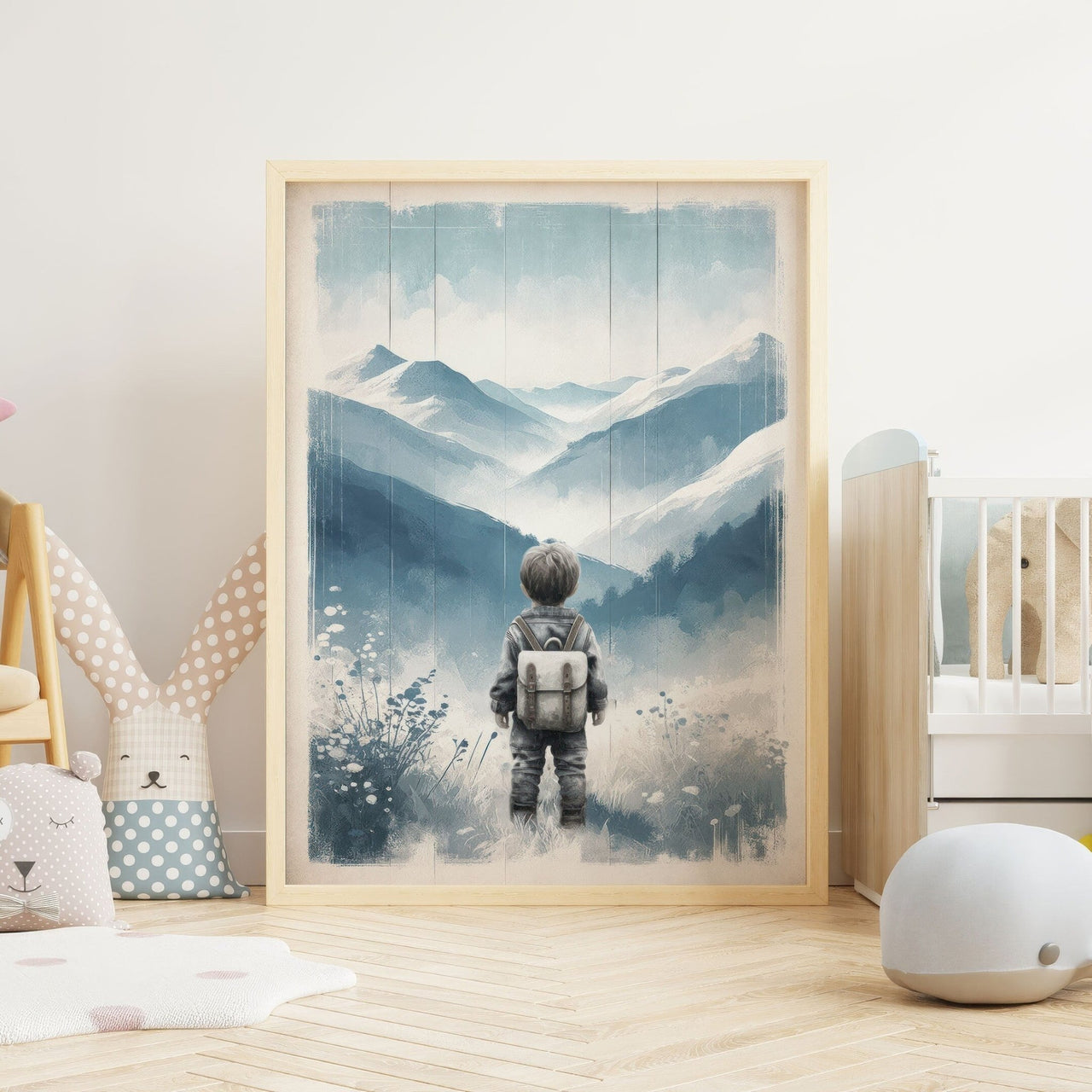 Misty Mountain Wall Art – Adventure Boys Room Print