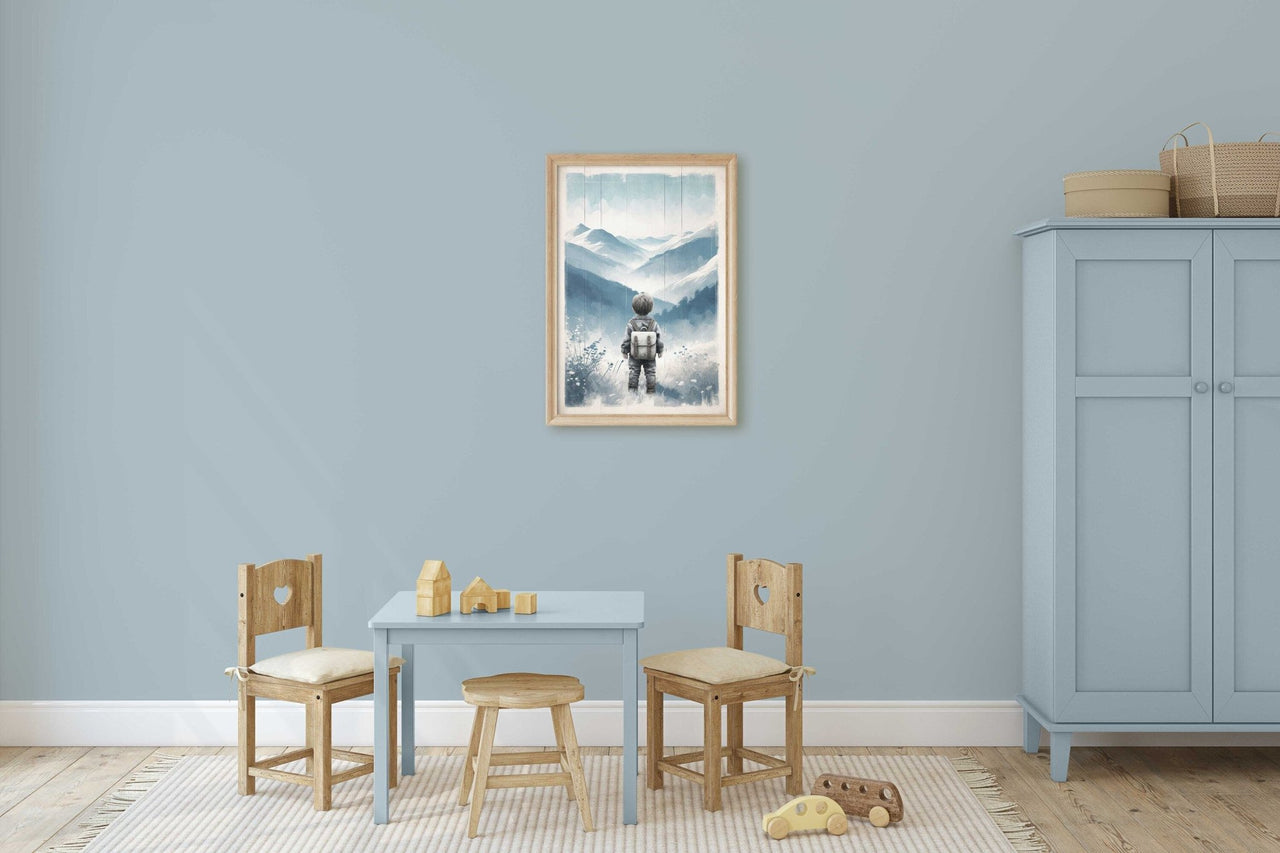 Misty Mountain Wall Art – Adventure Boys Room Print