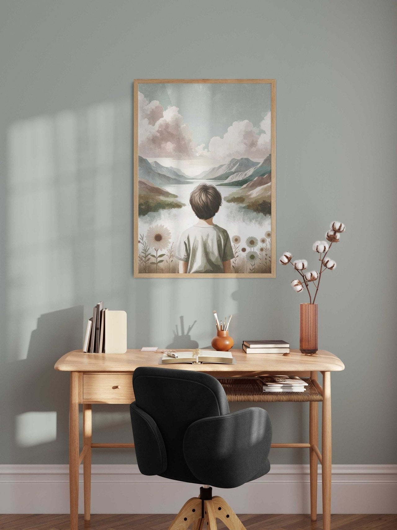 Mountain Adventure Wall Art – Nature Boys Room Print