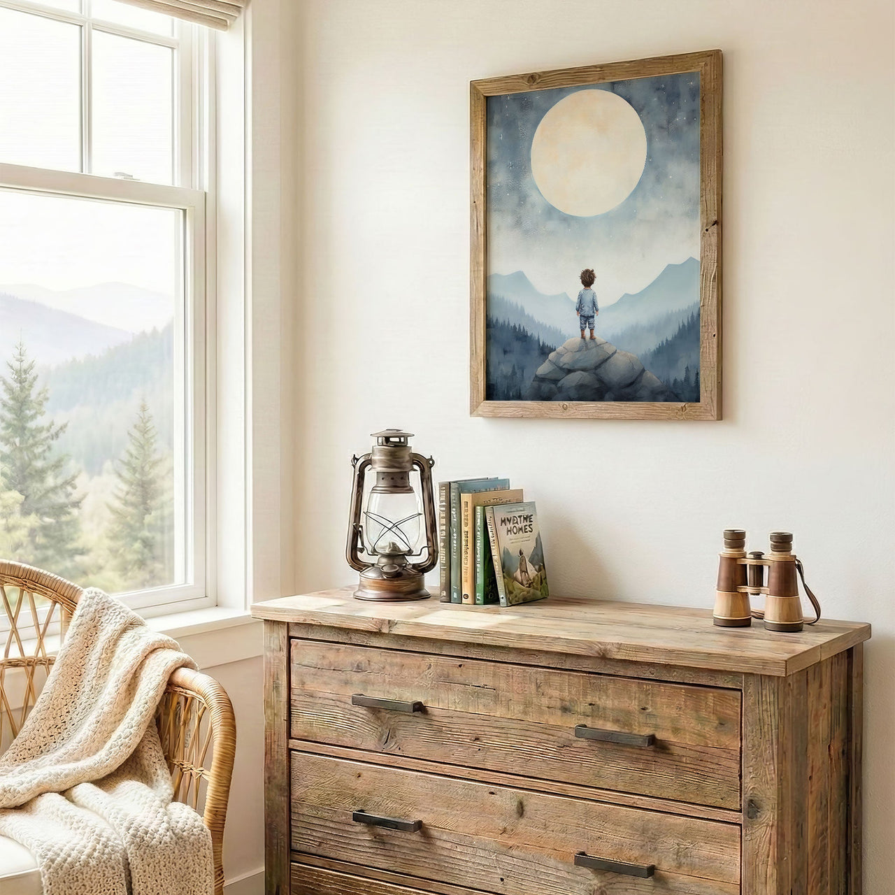 Boy Adventure Wall Art – Nature Toddler Room Print