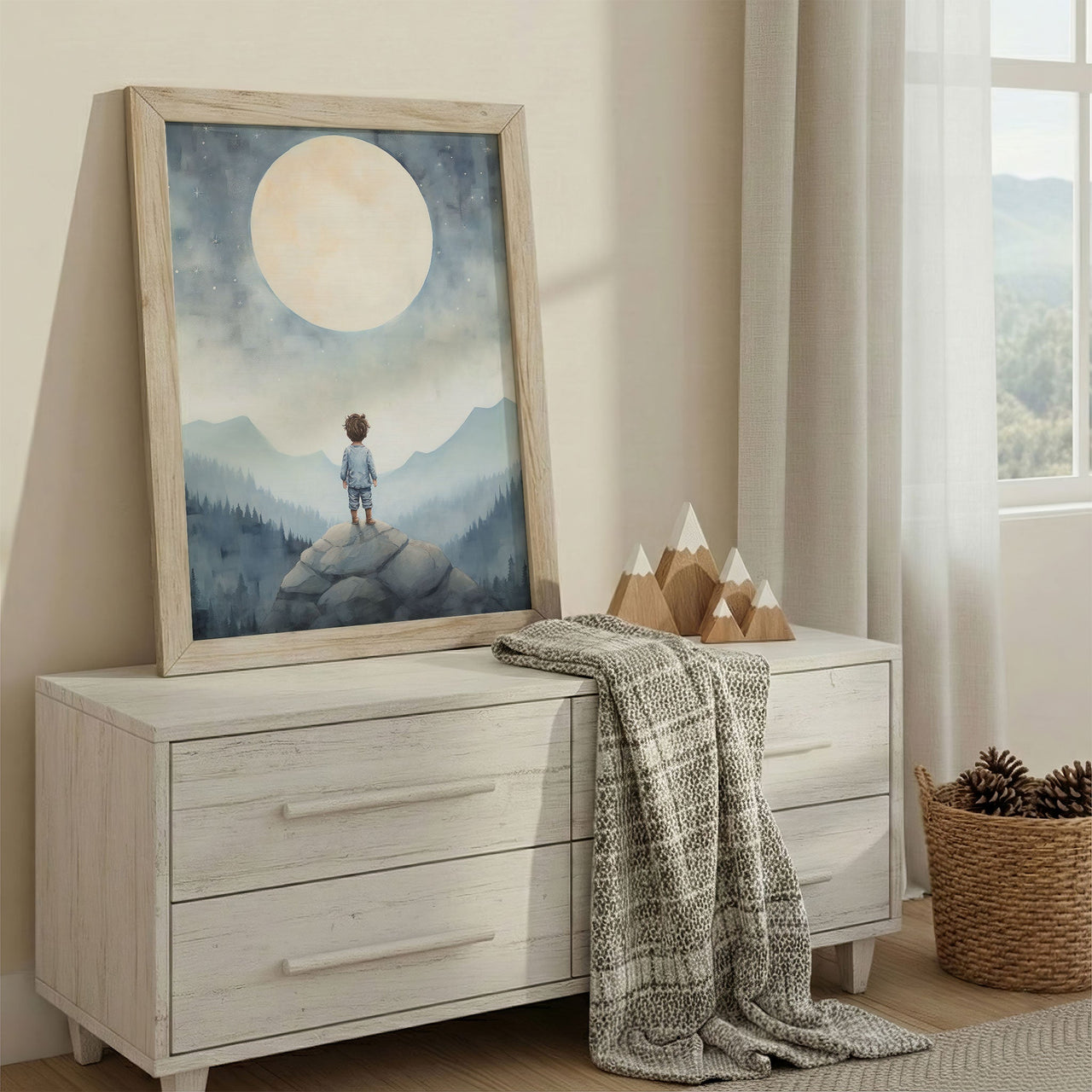 Boy Adventure Wall Art – Nature Toddler Room Print