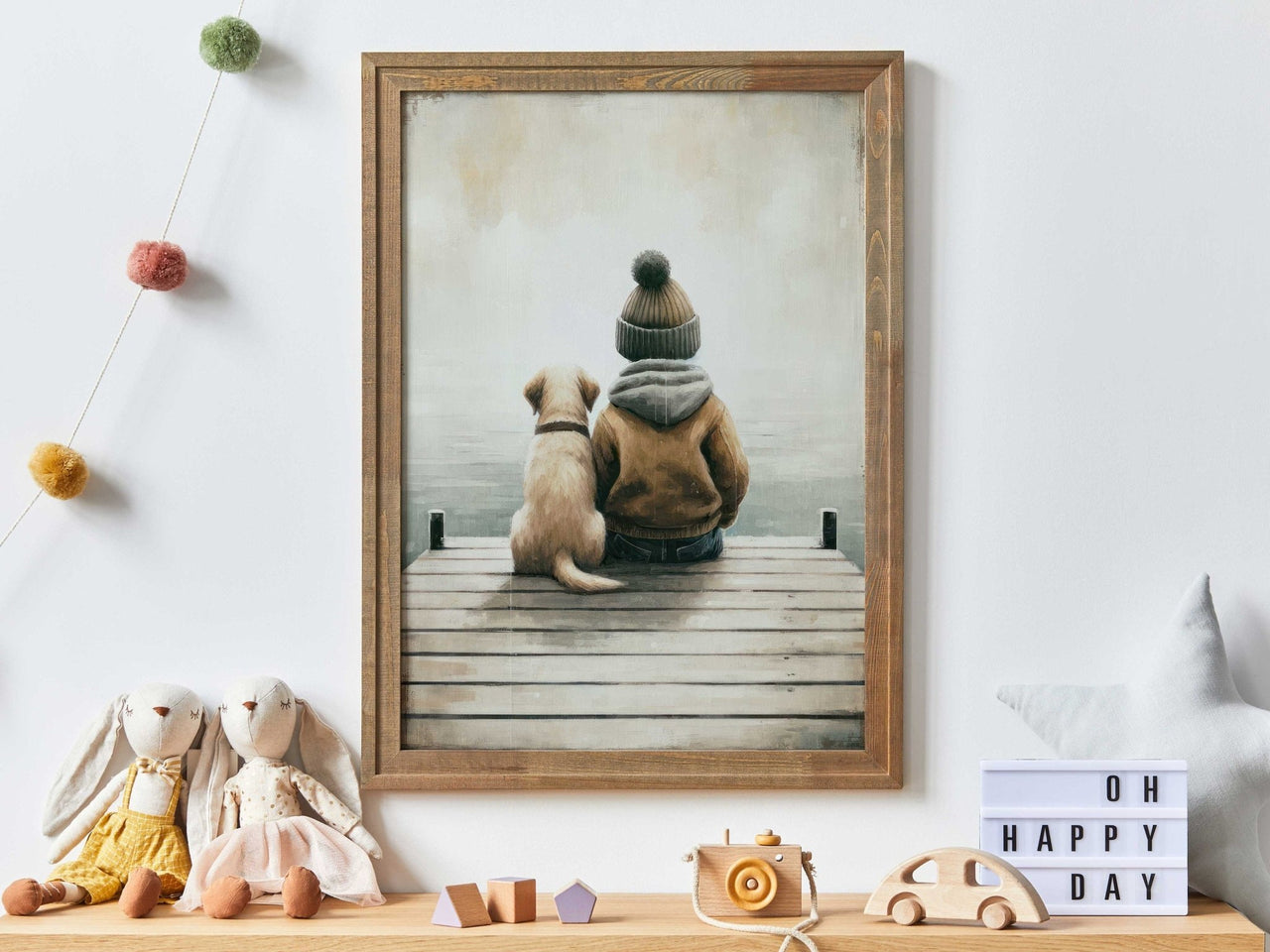 Labrador Puppy Wall Art – Animal Boys Room Print