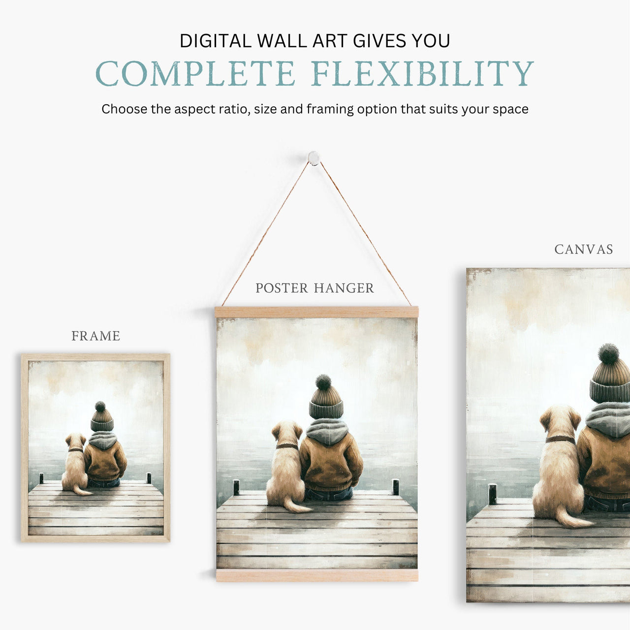 Labrador Puppy Wall Art – Animal Boys Room Print