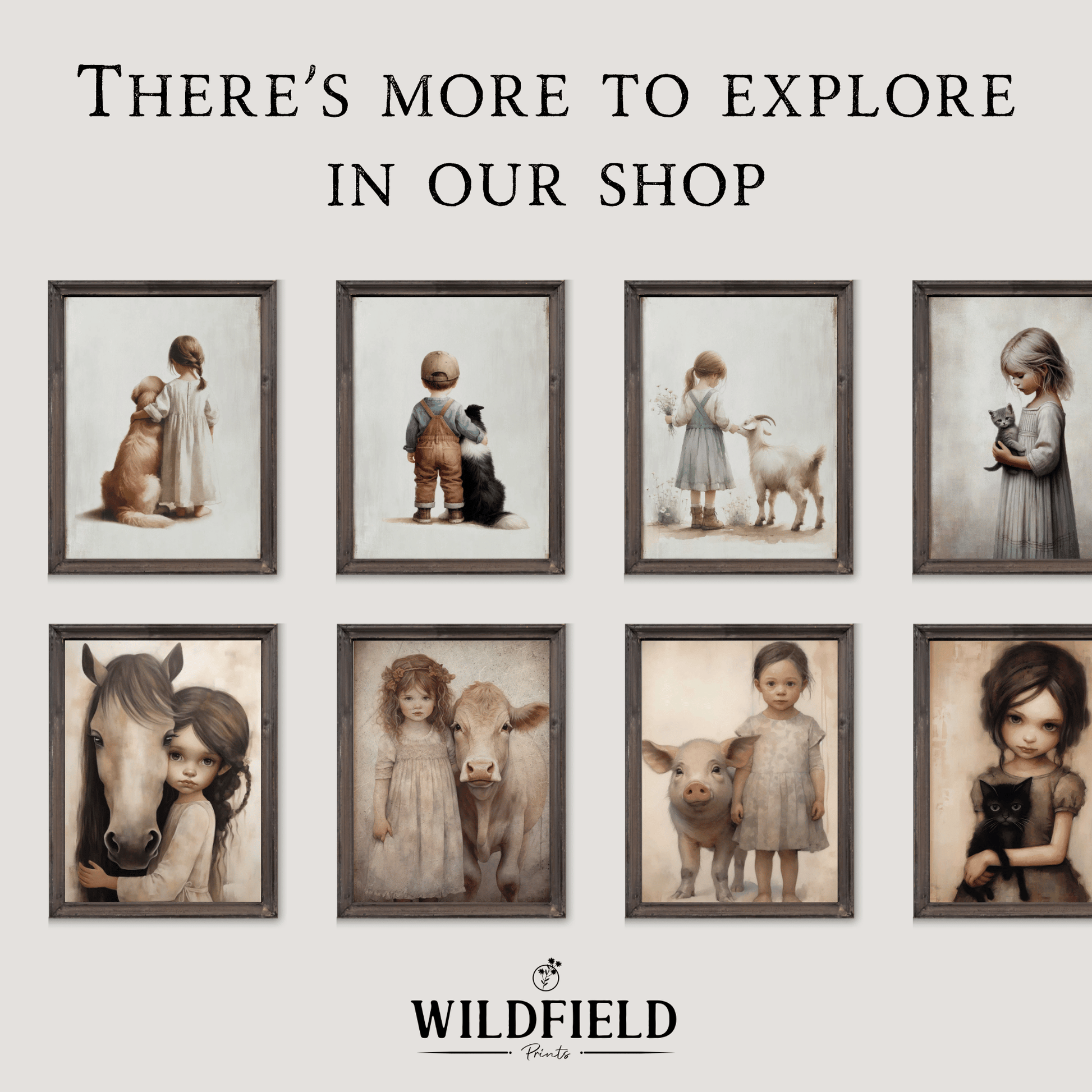 Boy and Dog Prints, Border Collie Nursery Decor, Kids Room Wall Art - WildfieldPrints