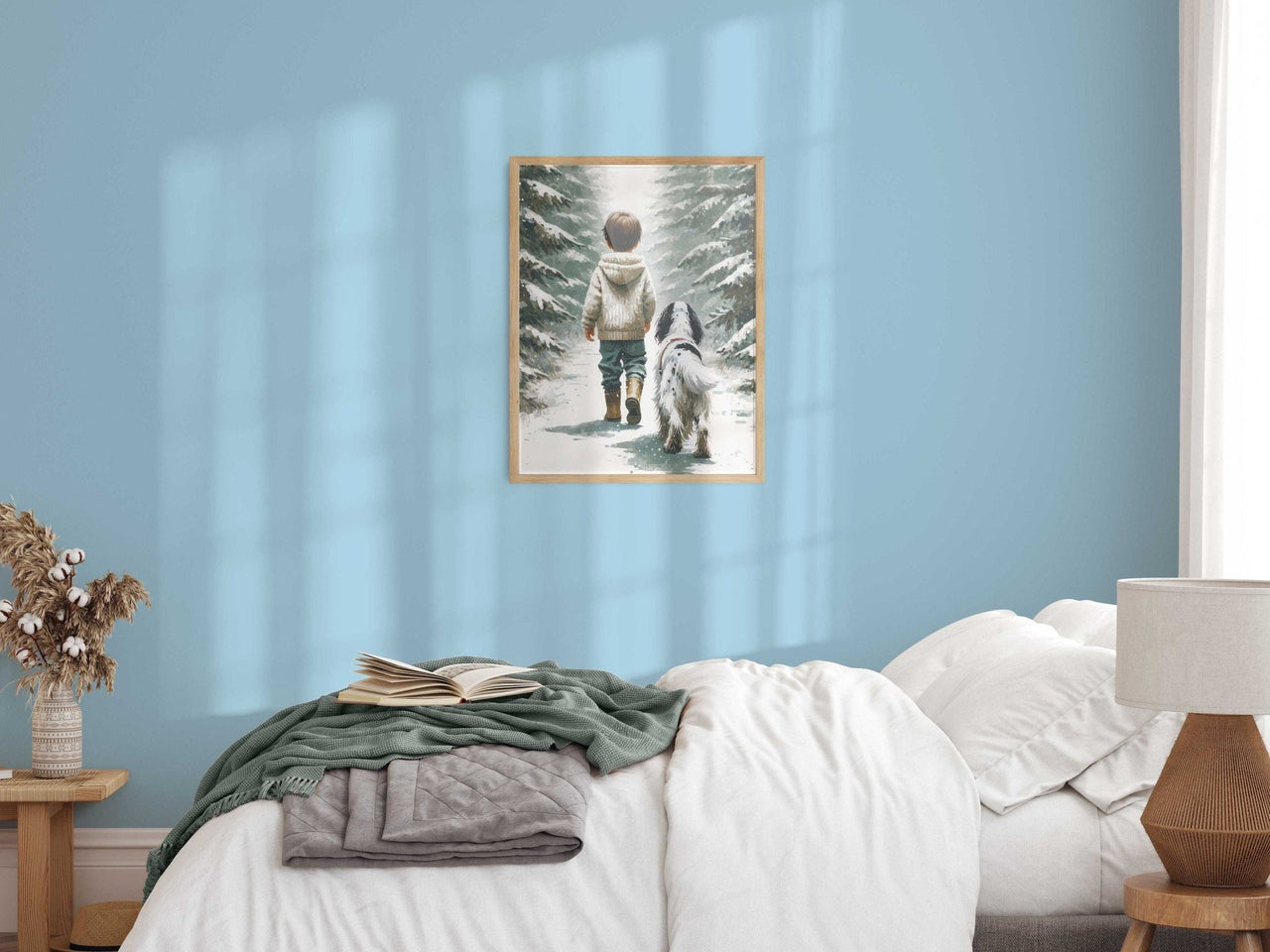 English Setter Adventure Print – Animal Boys Room Wall Art